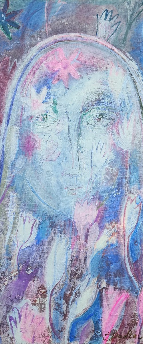 Crocus Milk, right part of the triptych by Inna Pantelemonova