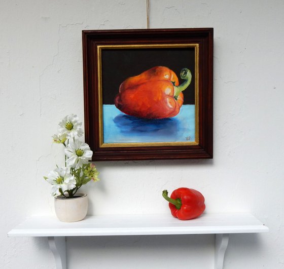 Red paprika. Still life, 25x25cm