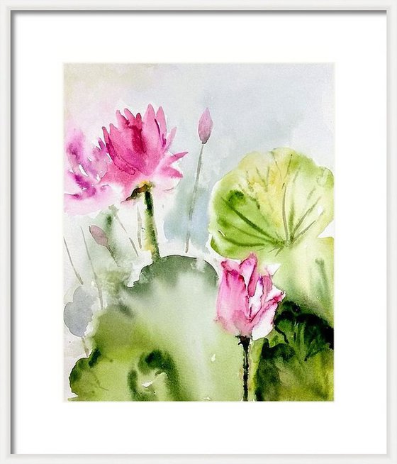 Waterlilies Lotus Painting Limited Edition Print