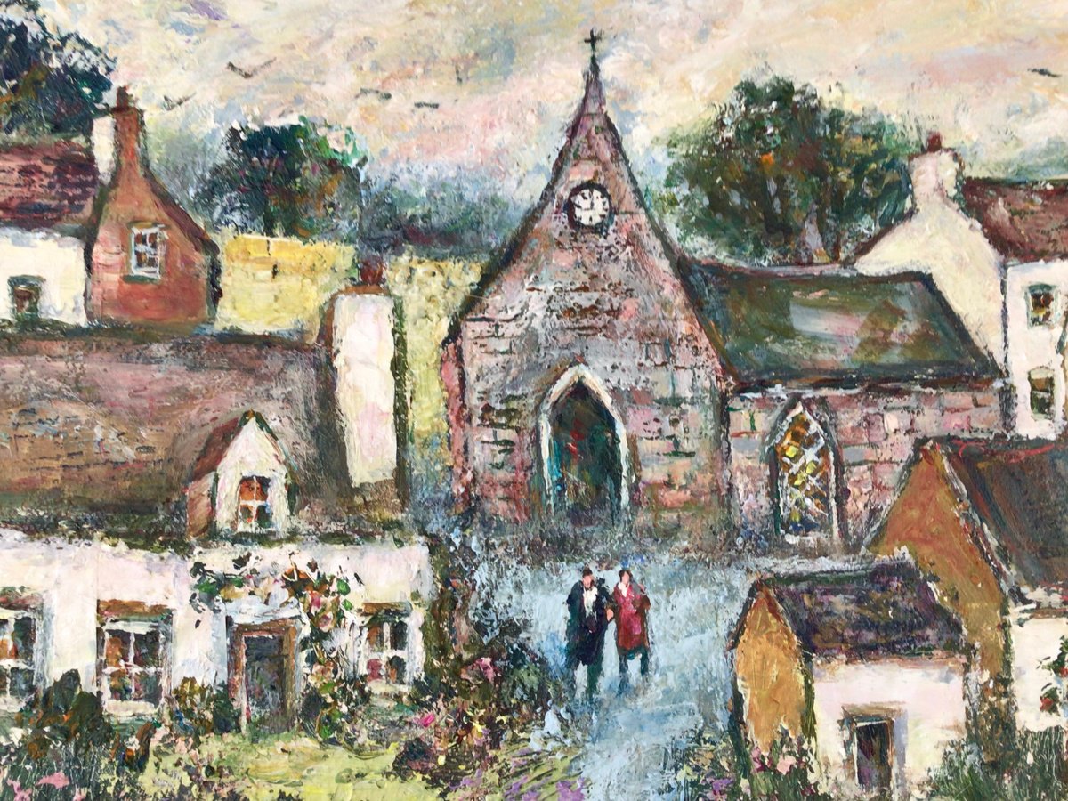 Naive Painting , Once Up On A Time By Roma Mountjoy, 20 X 20, Artwork For Sale On Artfinder