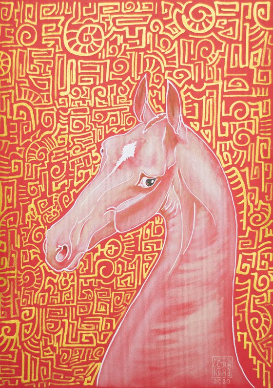 The Gold-Cloth Akhal-Teke Horse