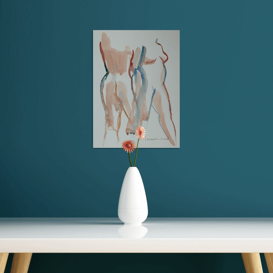 Standing female nude 2 poses