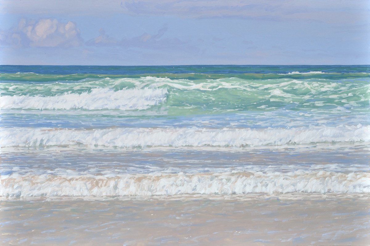 Waves in Brittany by ANNE BAUDEQUIN