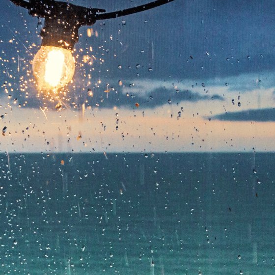 Raining on the coast.