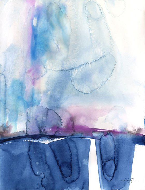Finding Tranquility 11 - Abstract Zen Watercolor Painting