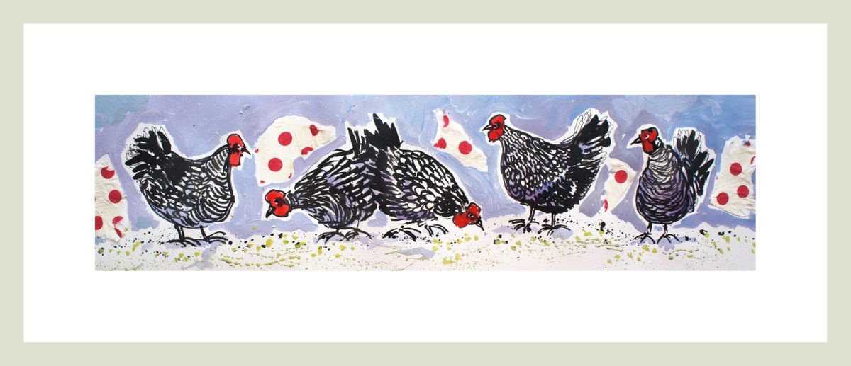 Five Hens by Julia Rigby