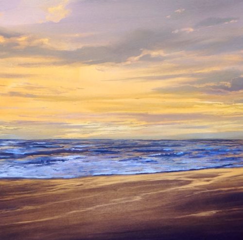 SUNSET SEA IX. 100x42cm by Rafael Carrascal