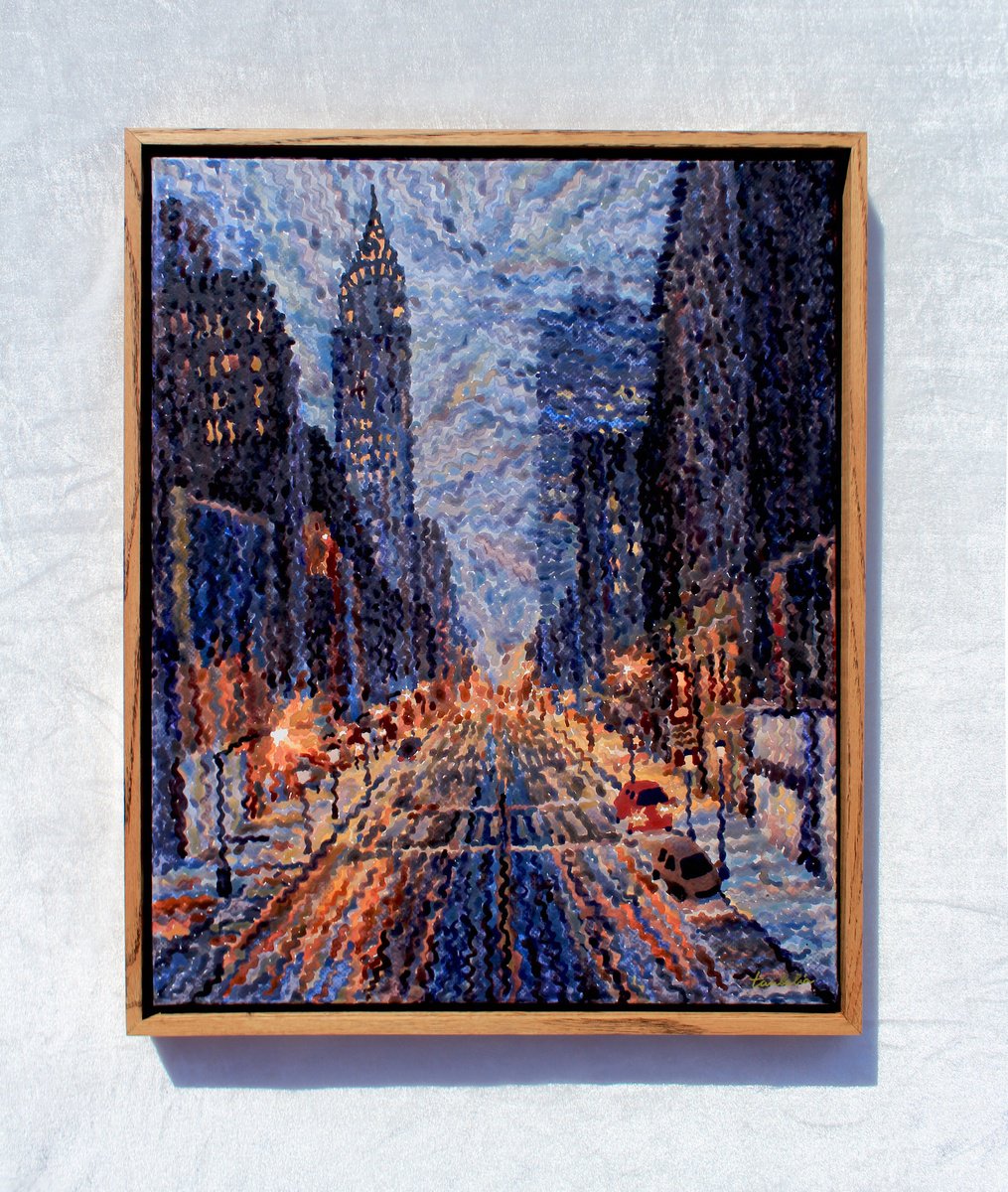 Impressionistic Watercolour , Rainy Night In New York By Tanbelia, 17 X 21, Artwork For Sale On Artfinder