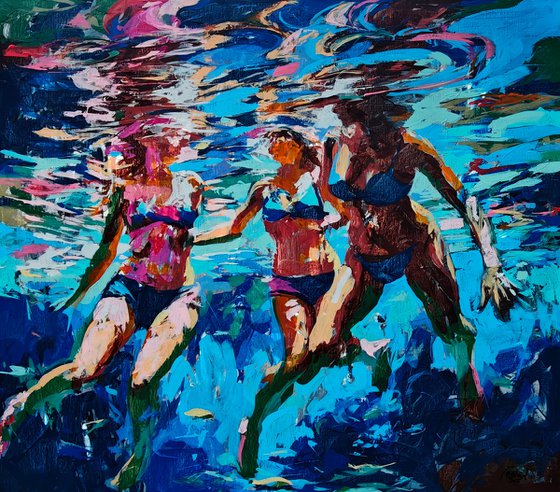 Under the clear water