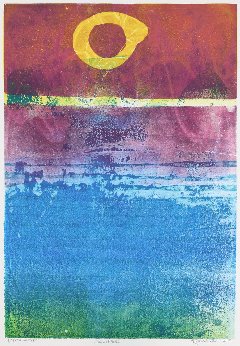Eclipse - Unmounted Signed Monotype by Dawn Rossiter