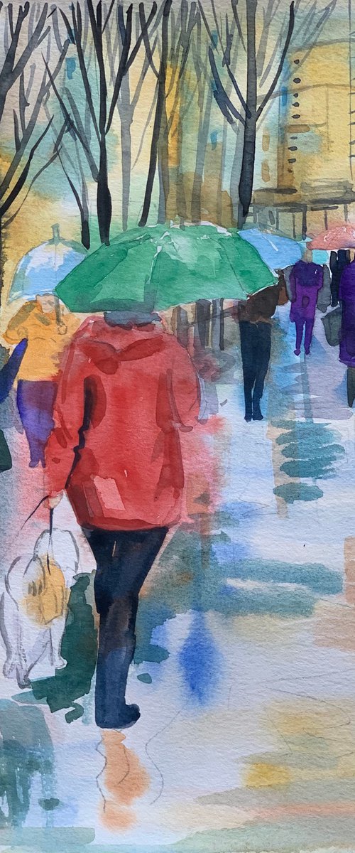 Walk in the rain by Olga Pascari