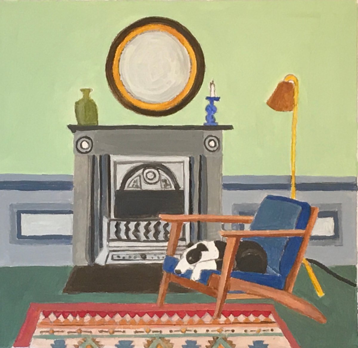 A dog in interior by Chihiro Kinjo
