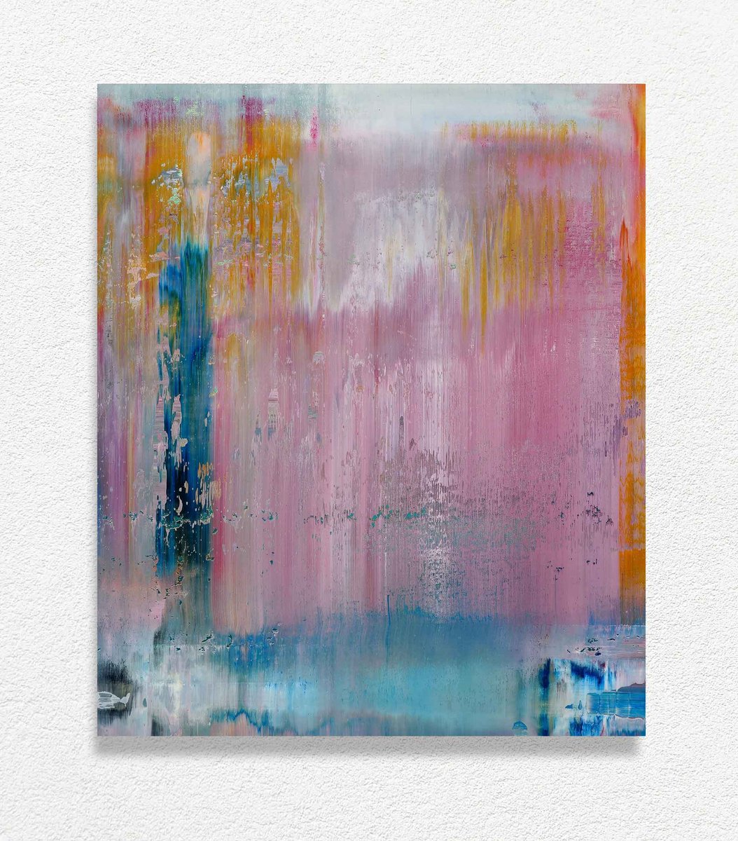 Organic Abstract Oil Painting By Vadim Shamanov, 19 X 23", Folly Lake, Original Artwork