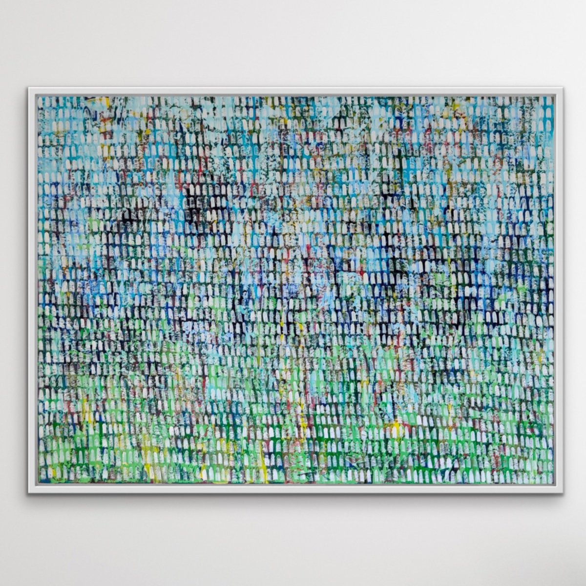 Expressive Abstract Acrylic Painting By Ketki Fadnis, 48 X 36", Wild Meadows, Original Artwork