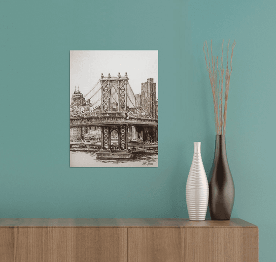 Manhattan Bridge Skyline