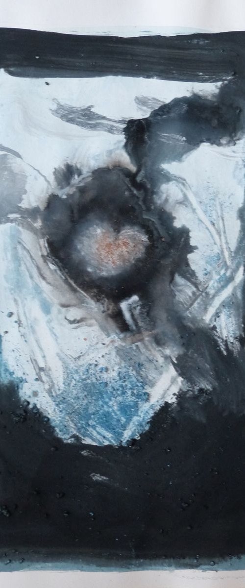 The Mickey Comet, oil on paper 29x41 cm by Frederic Belaubre