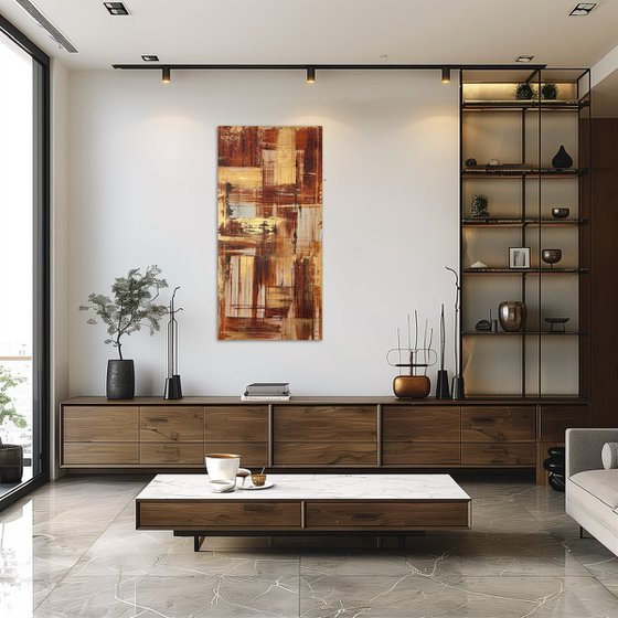 Field of Study Ochre 50x100x2 cm