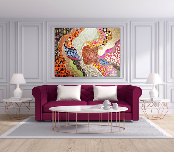 Adele dreams. Klimt abstract