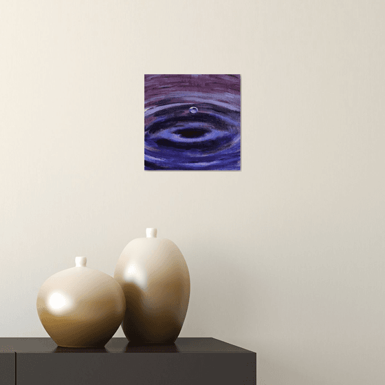 Acrylic painting Blue drop