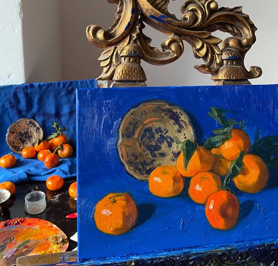 Still life with tangerines