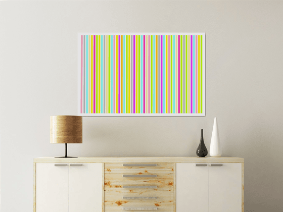 Abstraction colorful yellow pink blue stripes