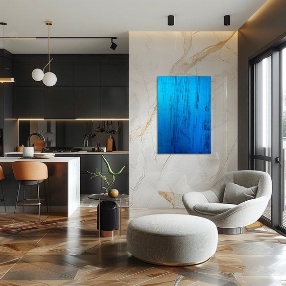 Hand-painted Blue Flow