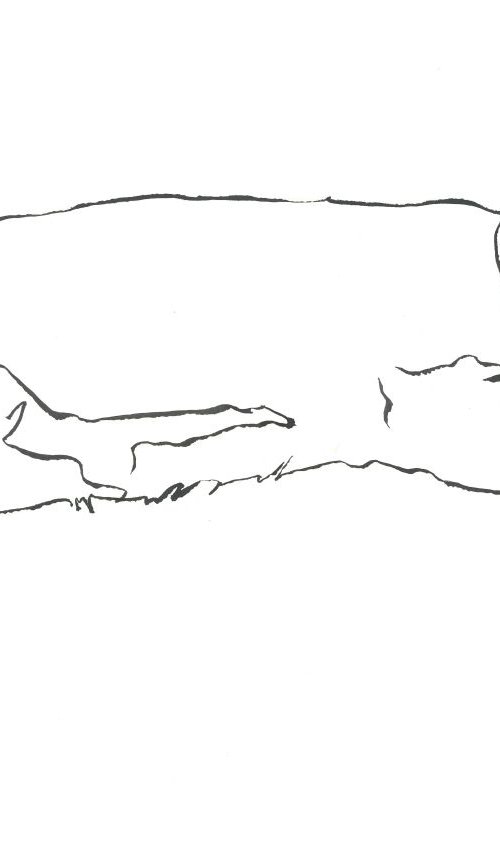 Cat I Animal Drawing by Ricardo Machado