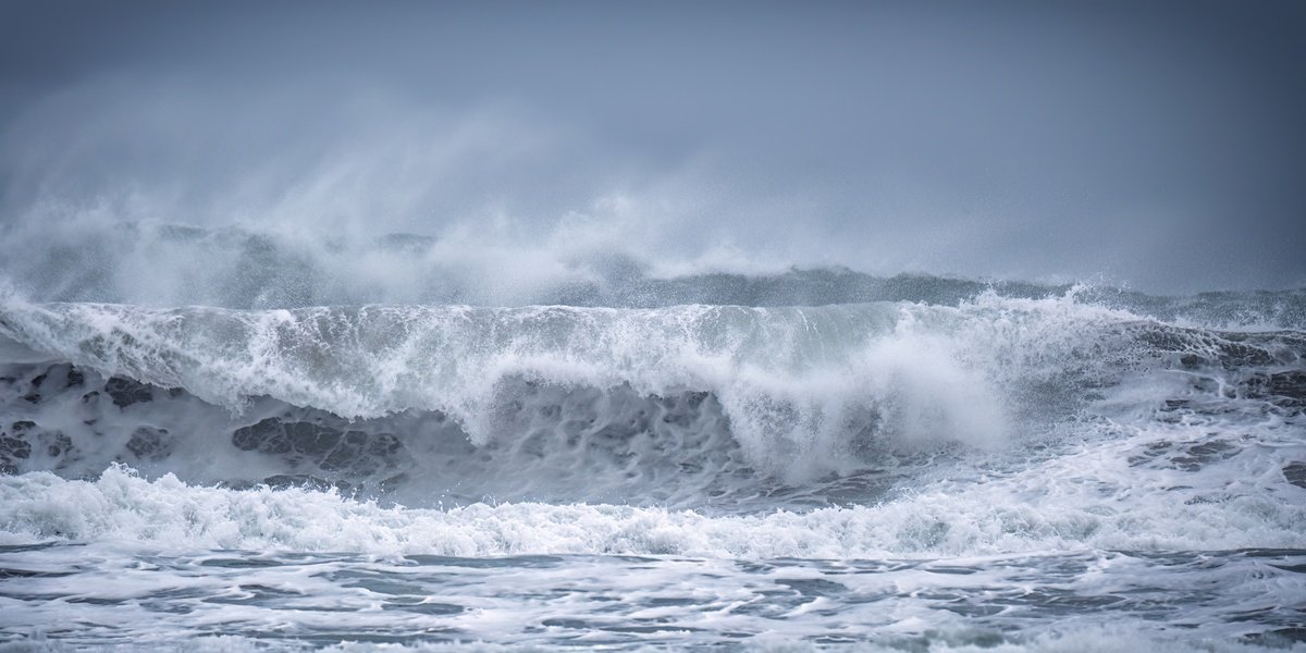 Landscape Photograph By Paul Nash, 24 X 12", Panoramic Wave, Original Artwork