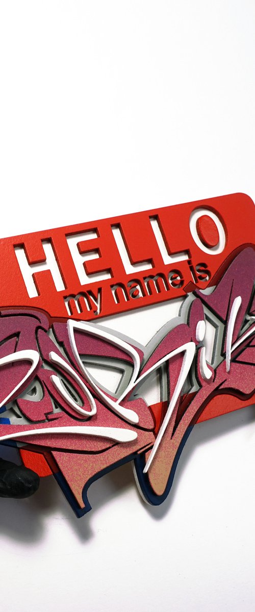 “HELLO MY NAME IS” | Original piece by ZuriK