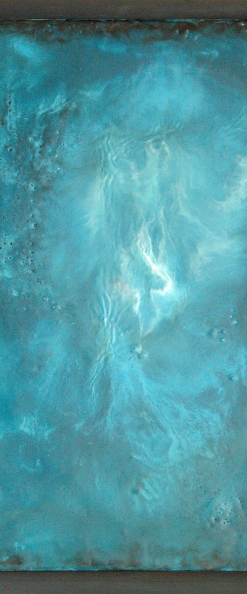 "Blue Meaning". Encaustic. by Rumen Spasov