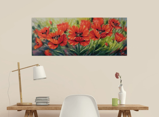 "Blooming poppy" Original art