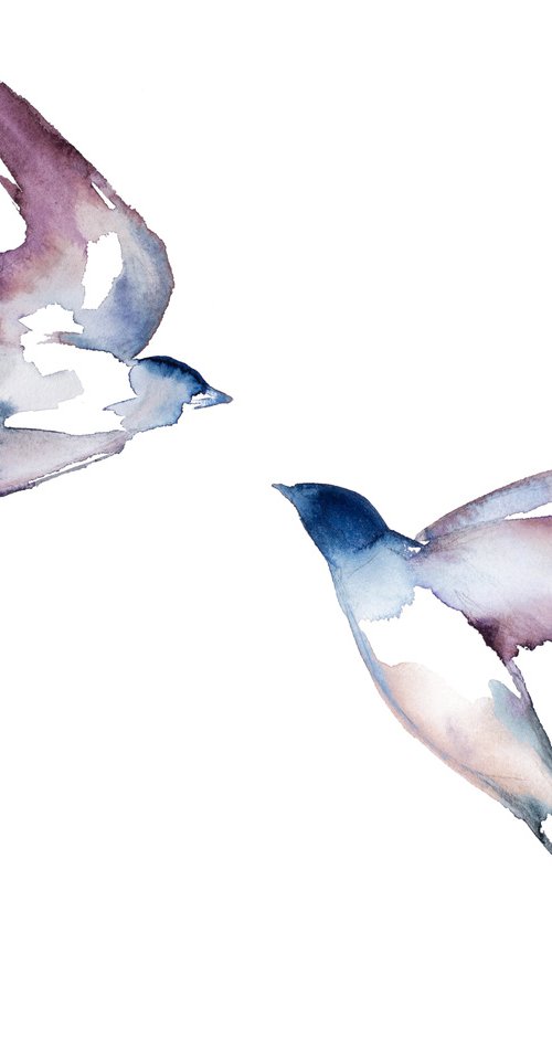 Swallows in Flight No. 25 by Elizabeth Becker