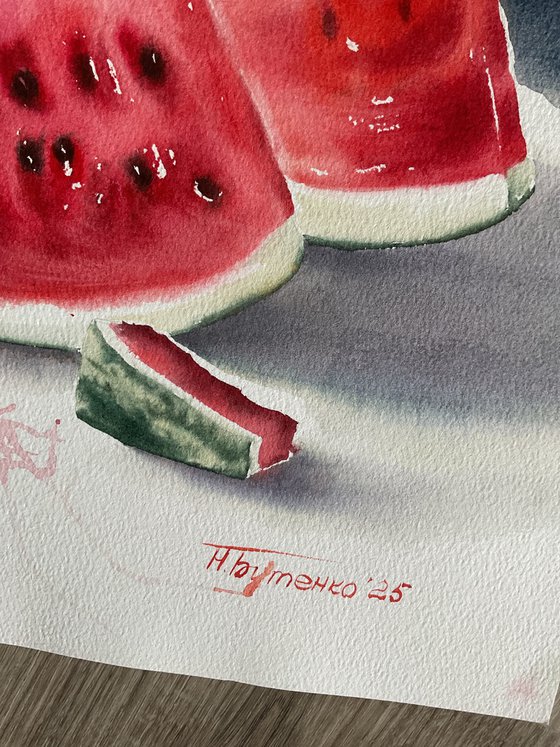Still life with watermelon