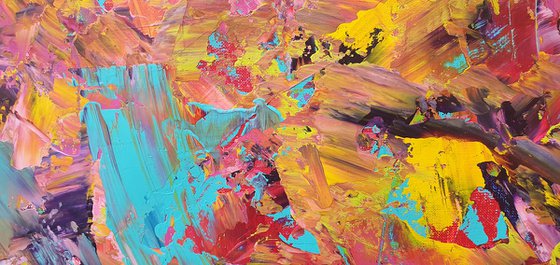 Crazy beautiful Vol. 2 - large  abstract palette knife  painting