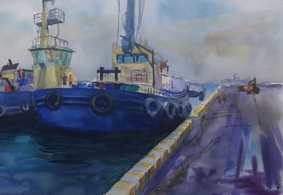 In the port