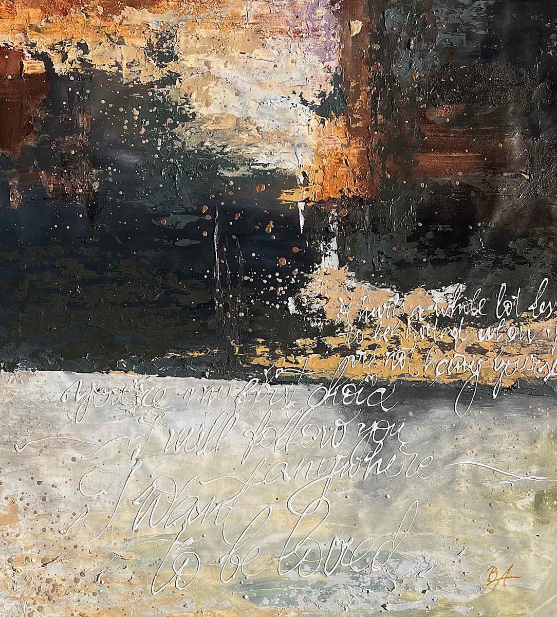 Abstract Acrylic Painting By Bogdana Antoniuk, 41 X 45, Your Own Battles, Original Artwork