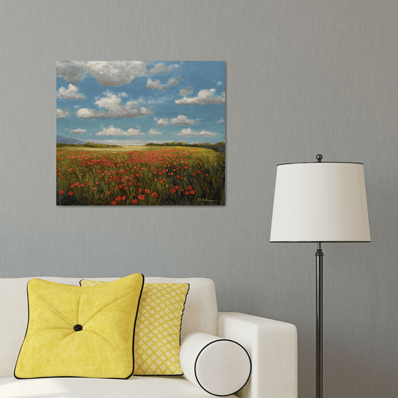 Poppies near the sea