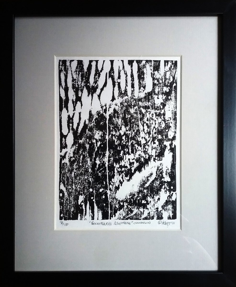 Organic Abstract Limited Edition Print By Przemek Kret, 9 X 11", Snowflakes Ascending, Original Artwork