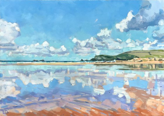 Reflections In The Sand, Treyarnon Bay