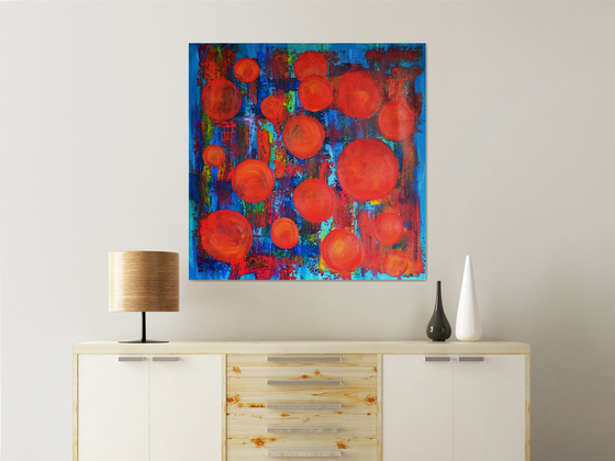 Abstract poppies
