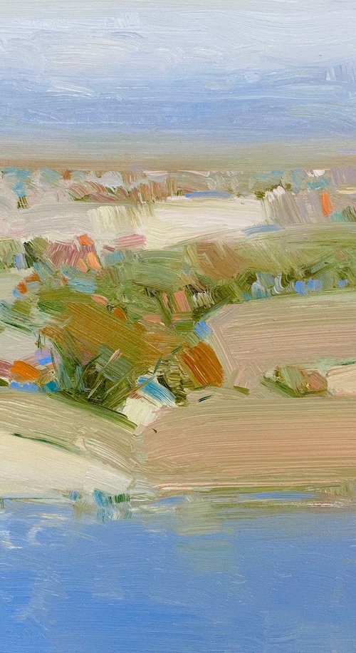 Riverside, Original oil painting, Handmade artwork, One of a kind by Vahe Yeremyan