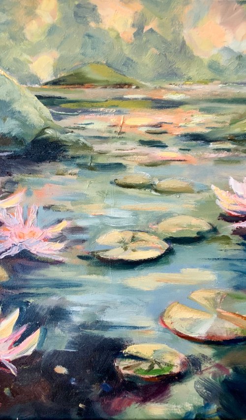 Water lilies in the pond by Alexandra Jagoda (Ovcharenko)