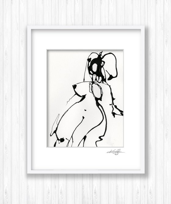 Doodle Nude 25 - Minimalistic Abstract Nude Art by Kathy Morton Stanion