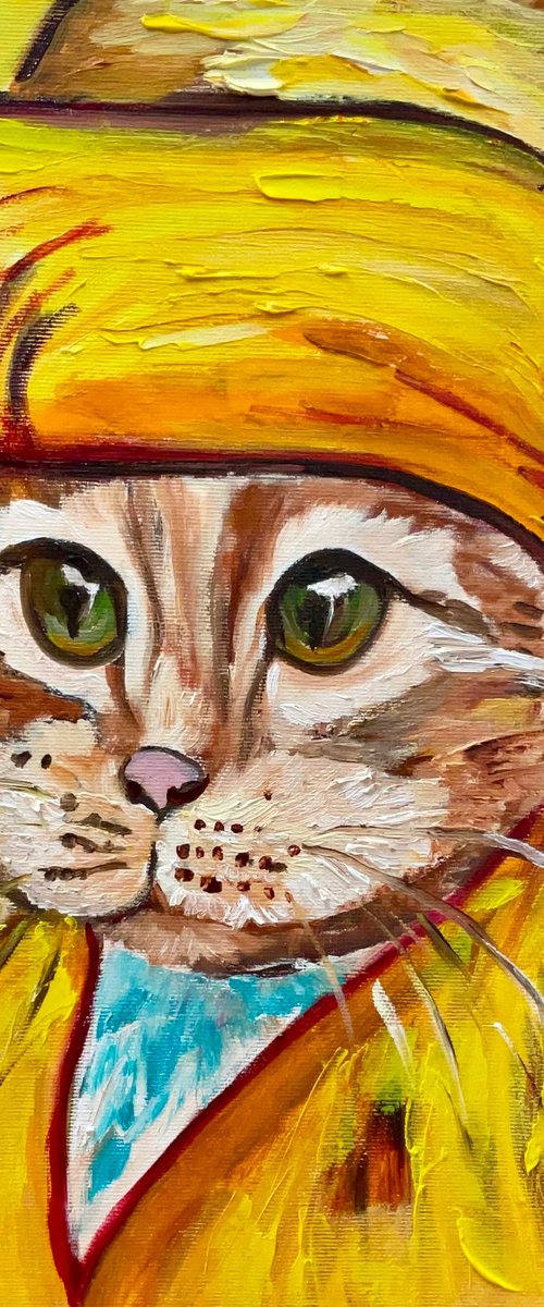 Cat, Vincent Van Gogh. by Olga Koval