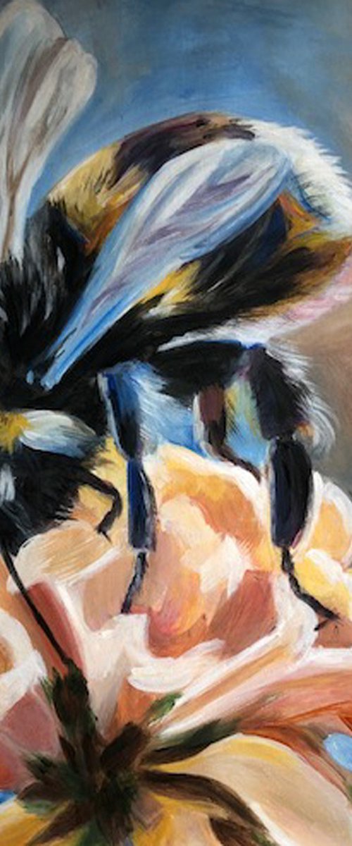 Bumble Bee on Blossom by Anne Bannell