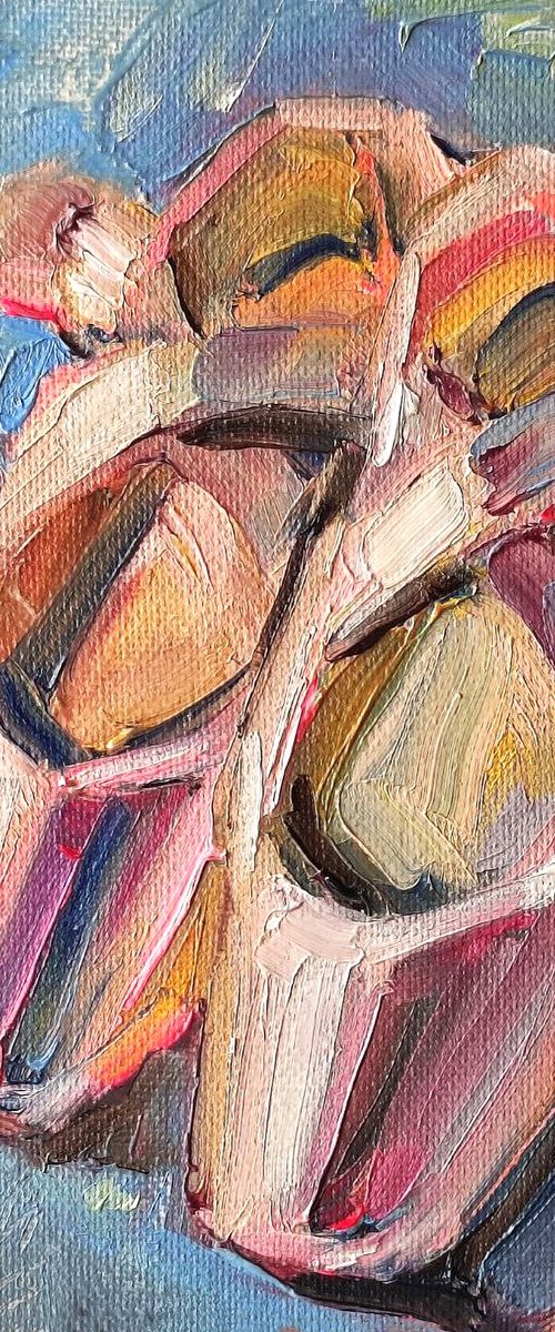 Pink Ballet Shoes. Original Oil Painting by Natalia Miasnikova