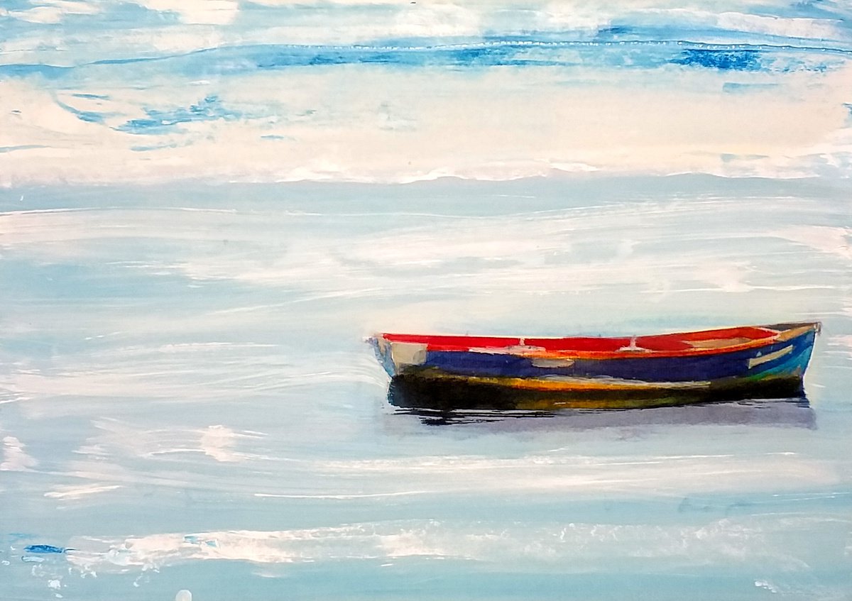 Old Blue Boat by Sinia Alujevi?
