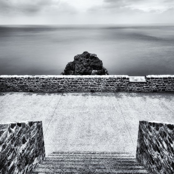 Terrace overlooking the ocean