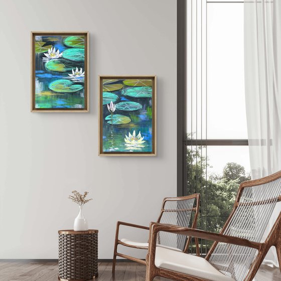 Waterlily Set of 2 Pastel