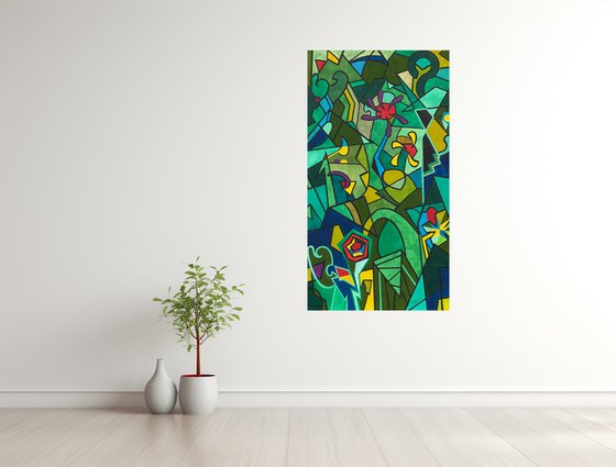 Chaos n. 5 - (Flowers in green)